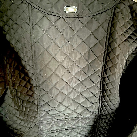 Calvin Klein black L  jacket with gold zippers and buttons. Perfect. - Picture 2 of 6